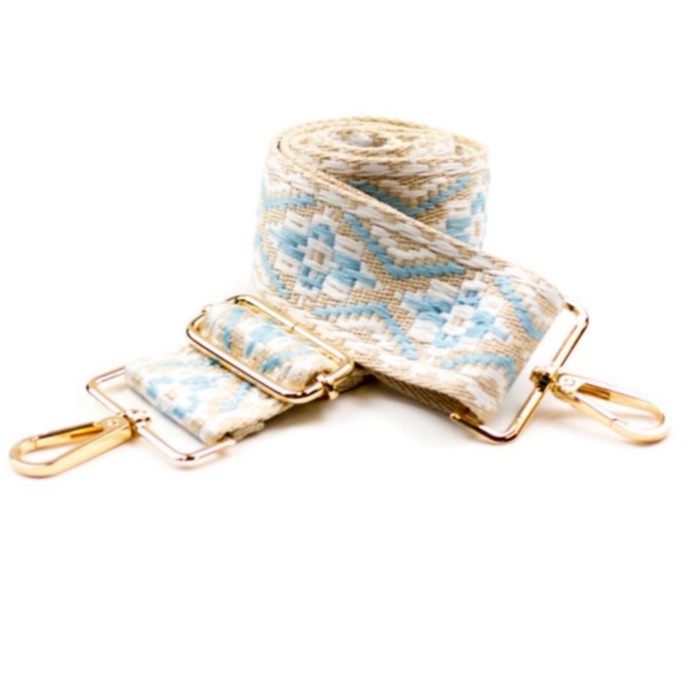 Bohemian Blue Indigo Crossbody Guitar Strap